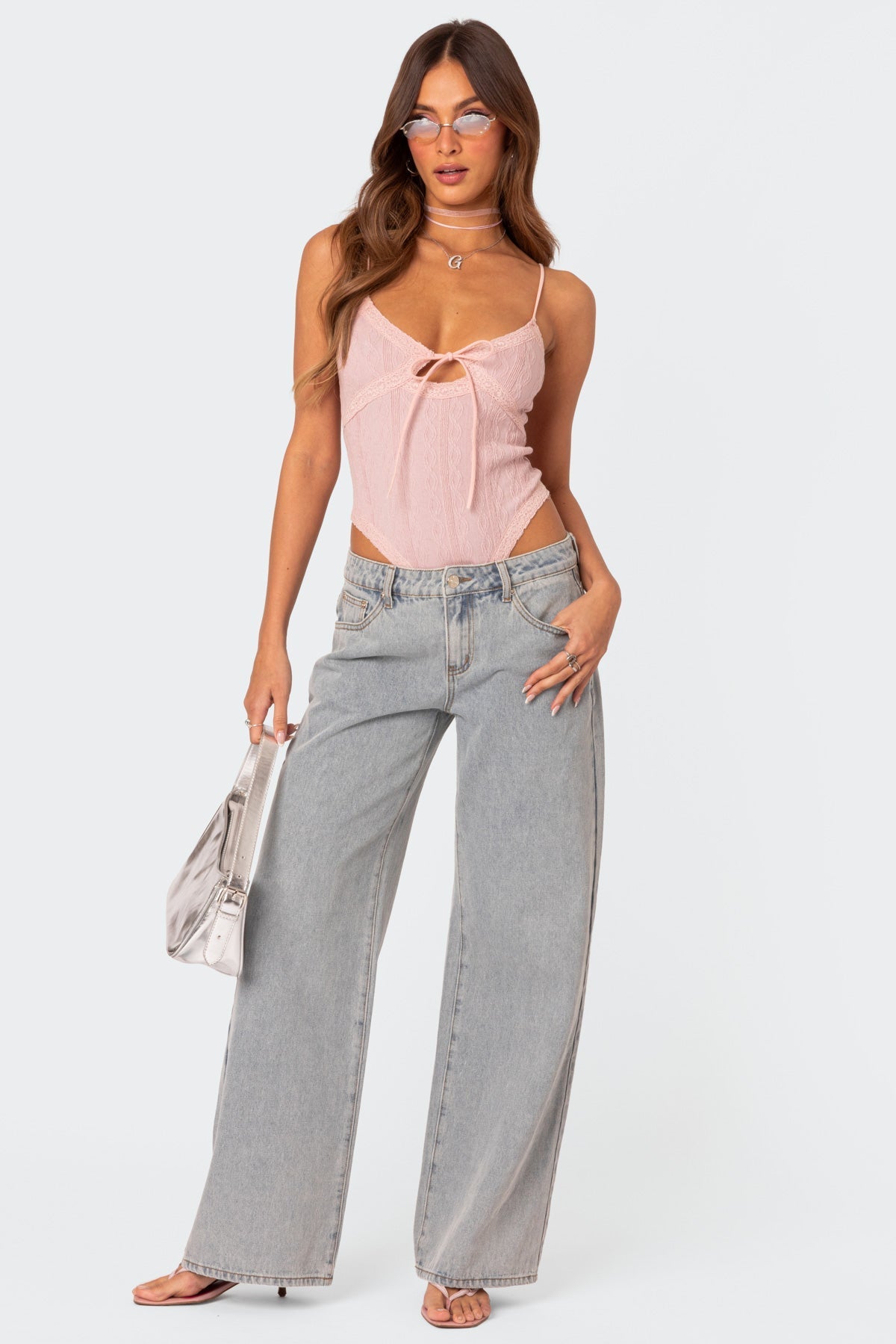 Bowien | Pink BowTie Jeans Regular Fit