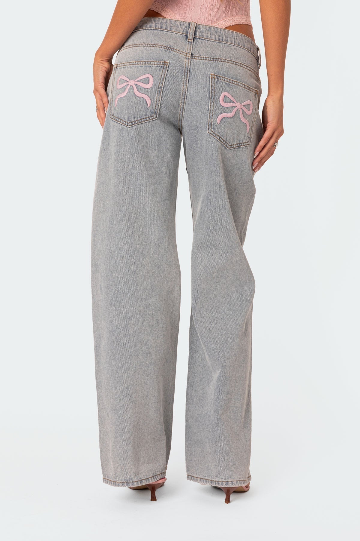 Bowien | Pink BowTie Jeans Regular Fit
