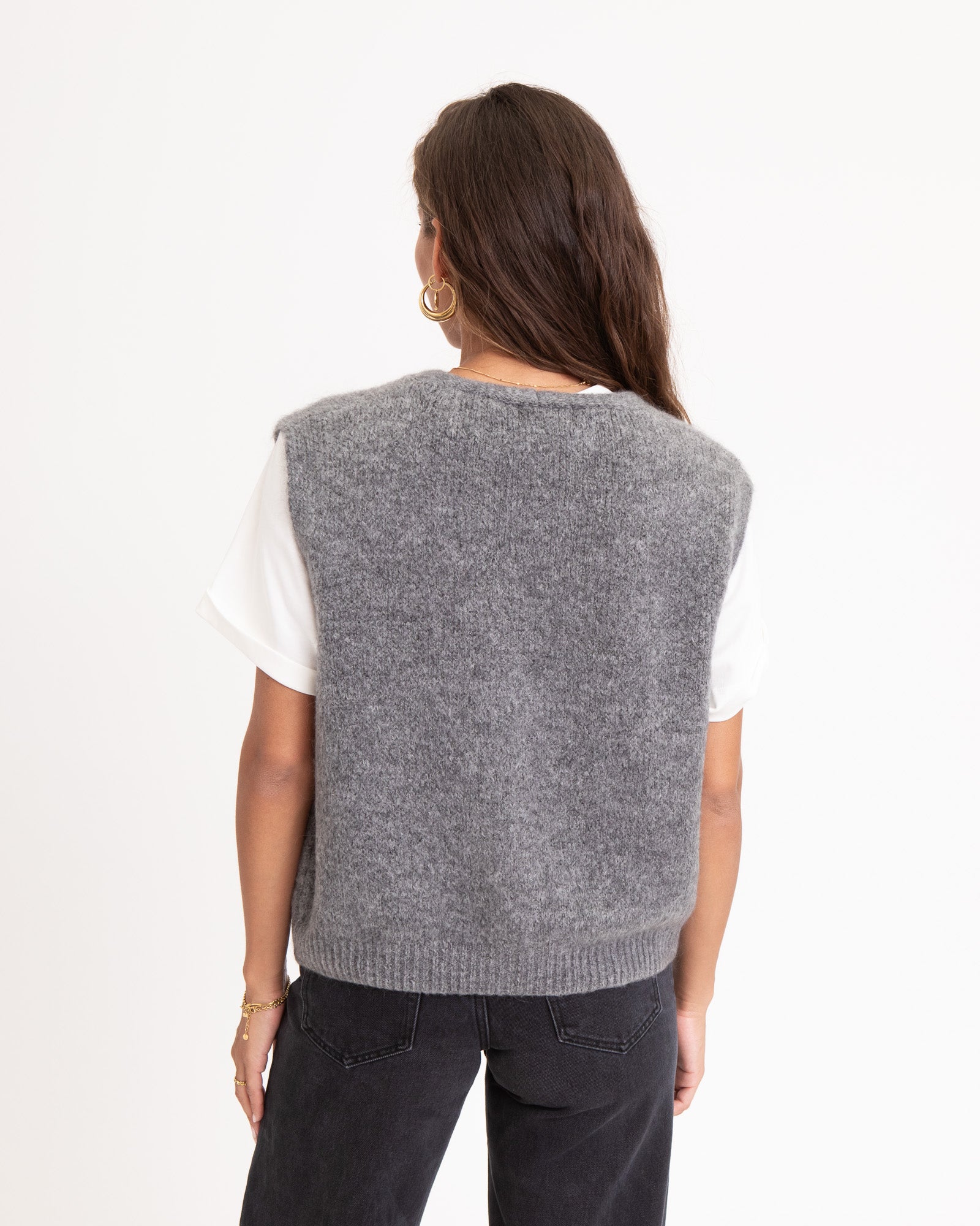 Lila | Knit Button Vest