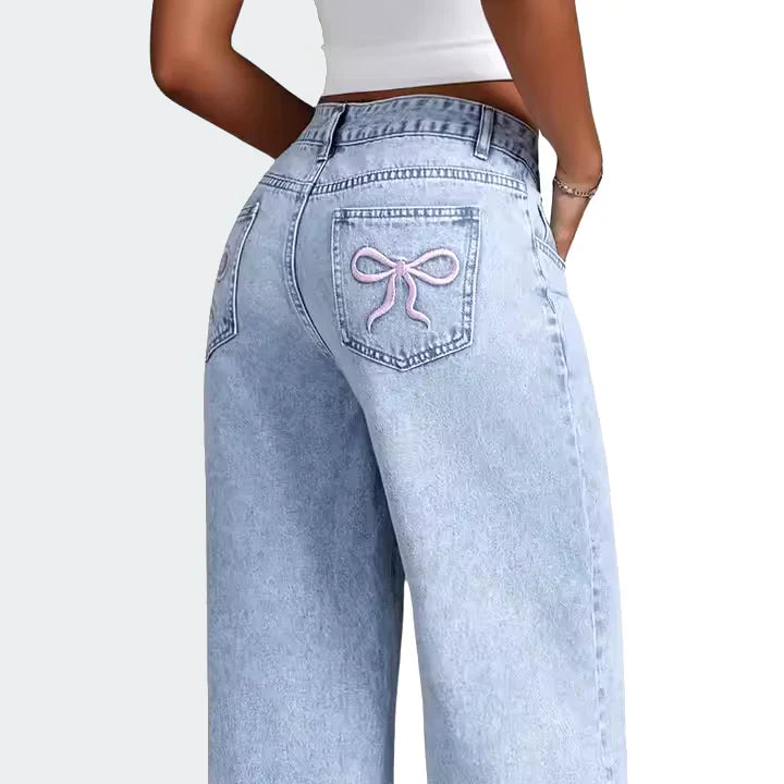 Bowien | Pink BowTie Jeans Regular Fit