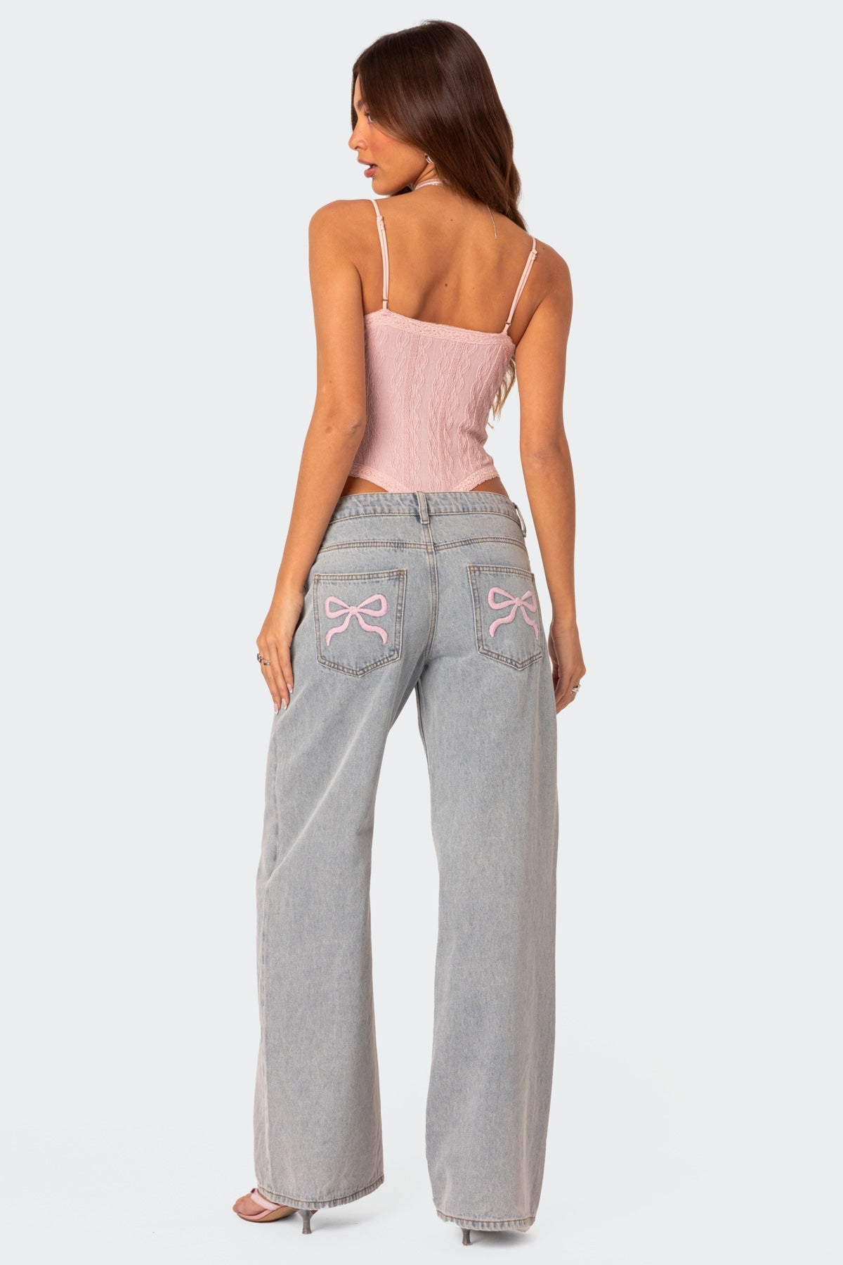 Bowien | Pink BowTie Jeans Regular Fit